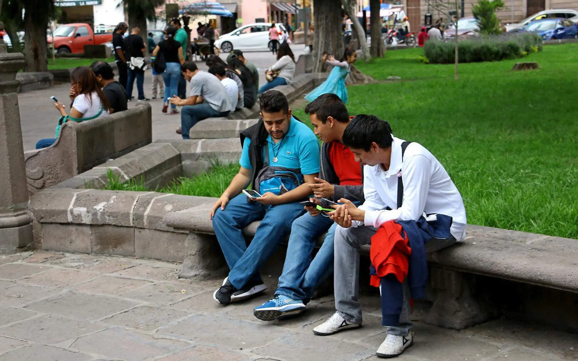 jovenes en jardineras